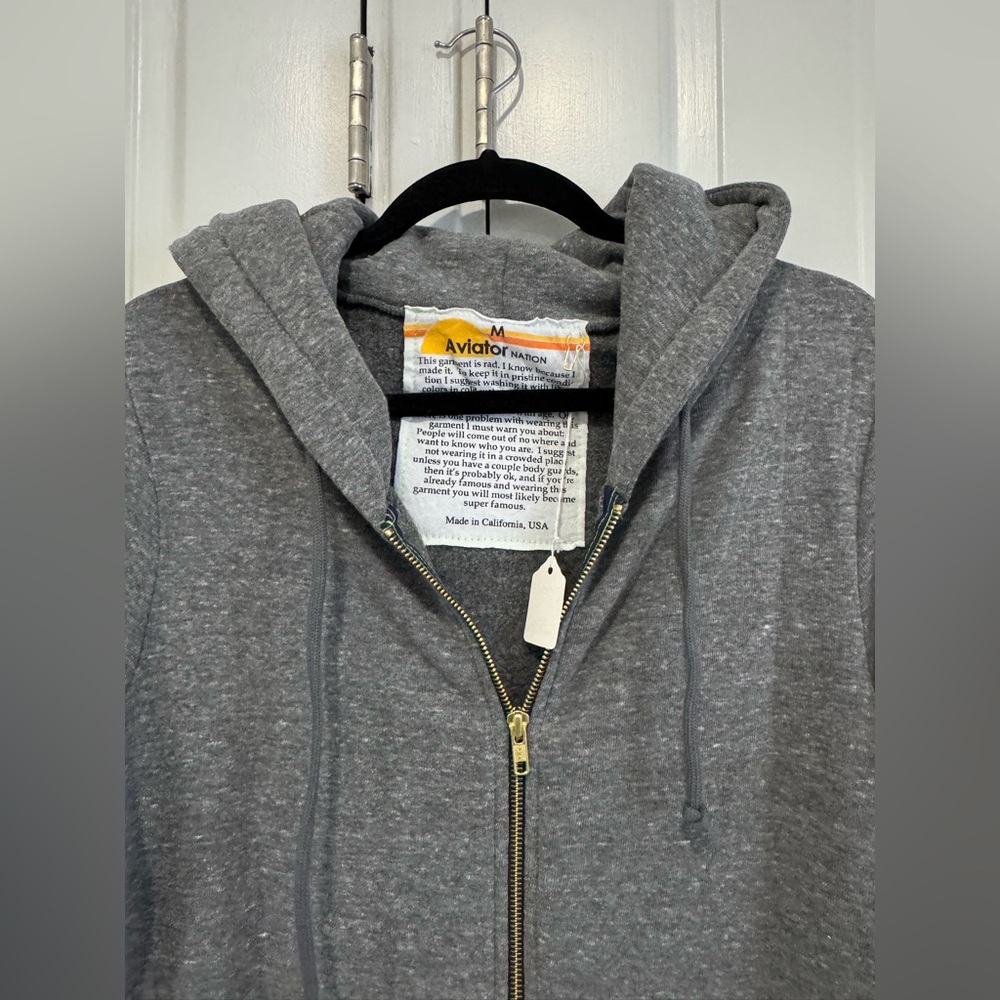 Aviator Nation Bolt Zip Up Hoodie NWT - Picture 2 of 4